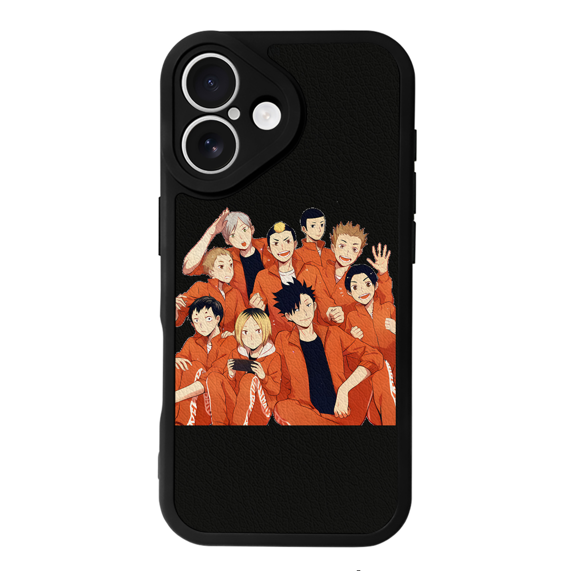 （画像用） ハイキュー!! Haikyu!! 【iPhone 16シリーズ対応】シリコンスマホケース（レザー調） 材質：シリコン